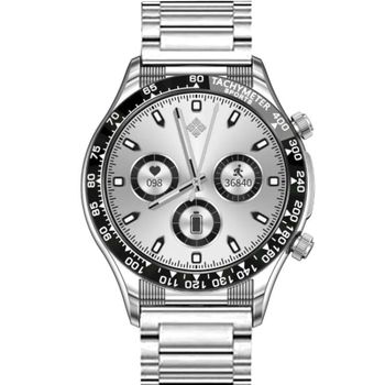 Zegarek męski Smartwatch Rubicon na srebrnej bransolecie RNCE94 z rozmowami. Zegarek męski Smartwatch. Zegarek Rubicon z rozmowami dla mężczyzny na prezent. Smartwatch z rozmowami na srebrnej bransolecie (1).jpg